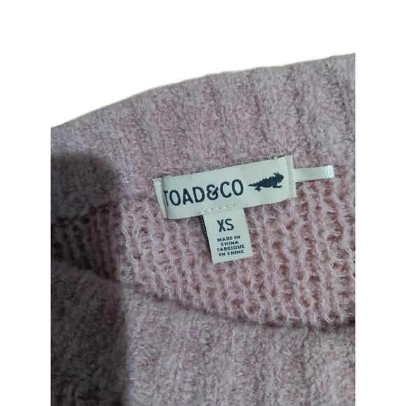 Toad & Co Cotati Dolman Wool Sweater Cappuccino Boucle Light Pink Size XS - Picture 5 of 6